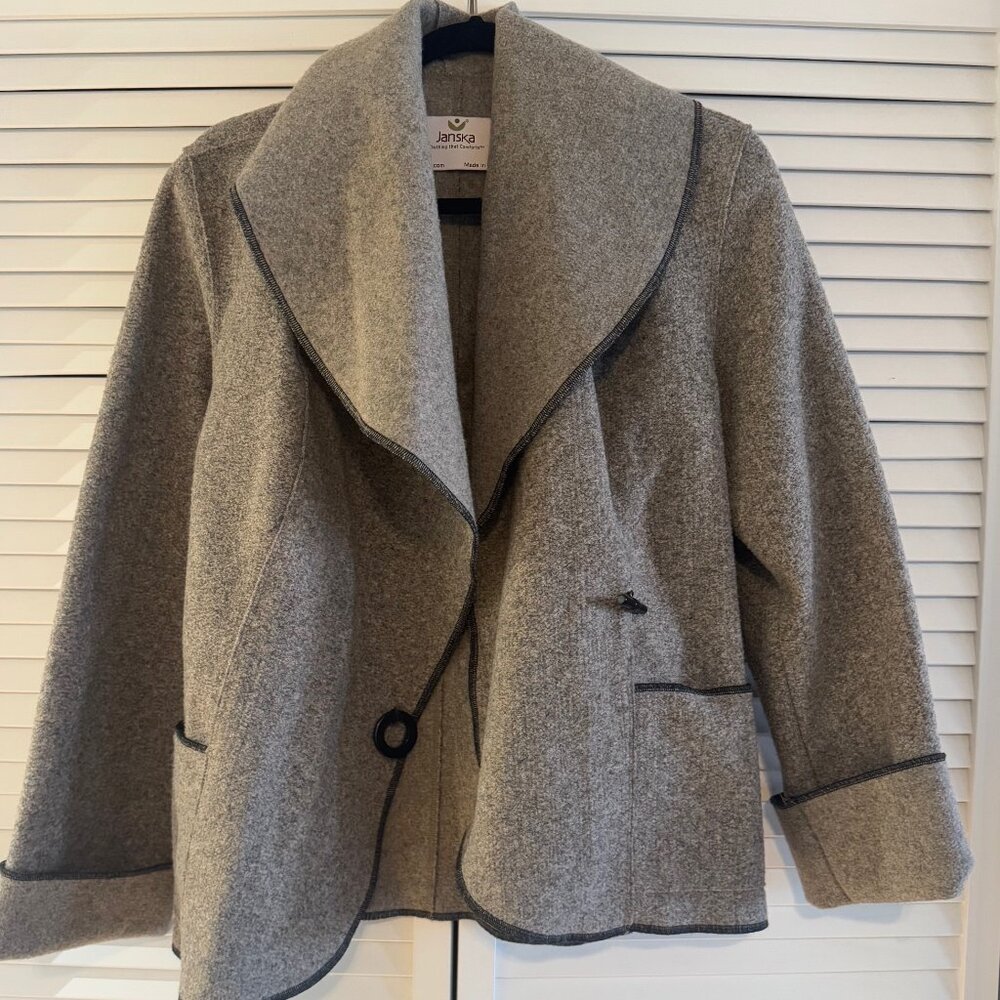 Janska Sweater Knit Jacket Brown